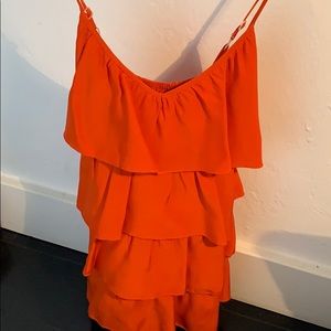 Parker Silk Ruffle Strappy top